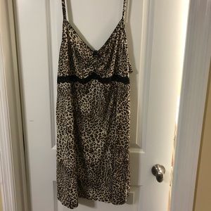Leopard Satin Nightgown